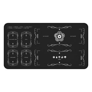 MTG speelmat met zones, TCG speelmat, kaartspeelmat, MTG Gifts, neopreen gamingmat - 12"x22" - dekzones aan de linkerkant