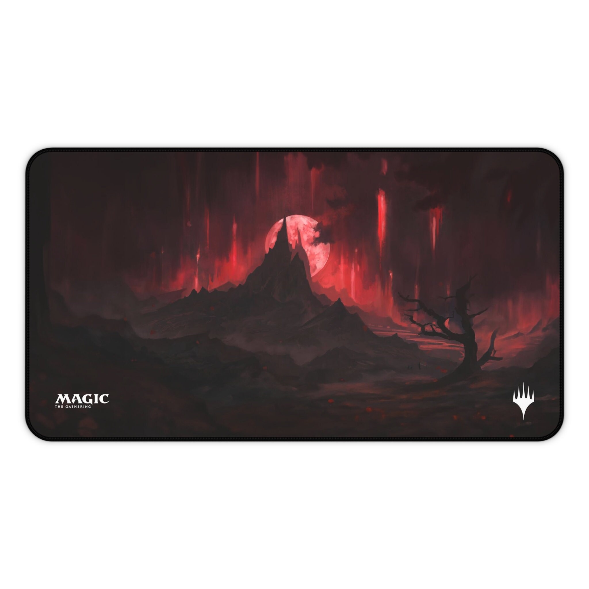 ブラッドムーン MTG プレイマット、小型 TCG プレイマット、カード