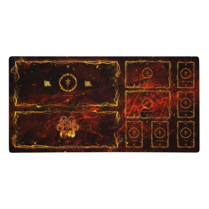 MTG LOTR Big Playmat With Zones Card Playmat MTG Gifts Etsy