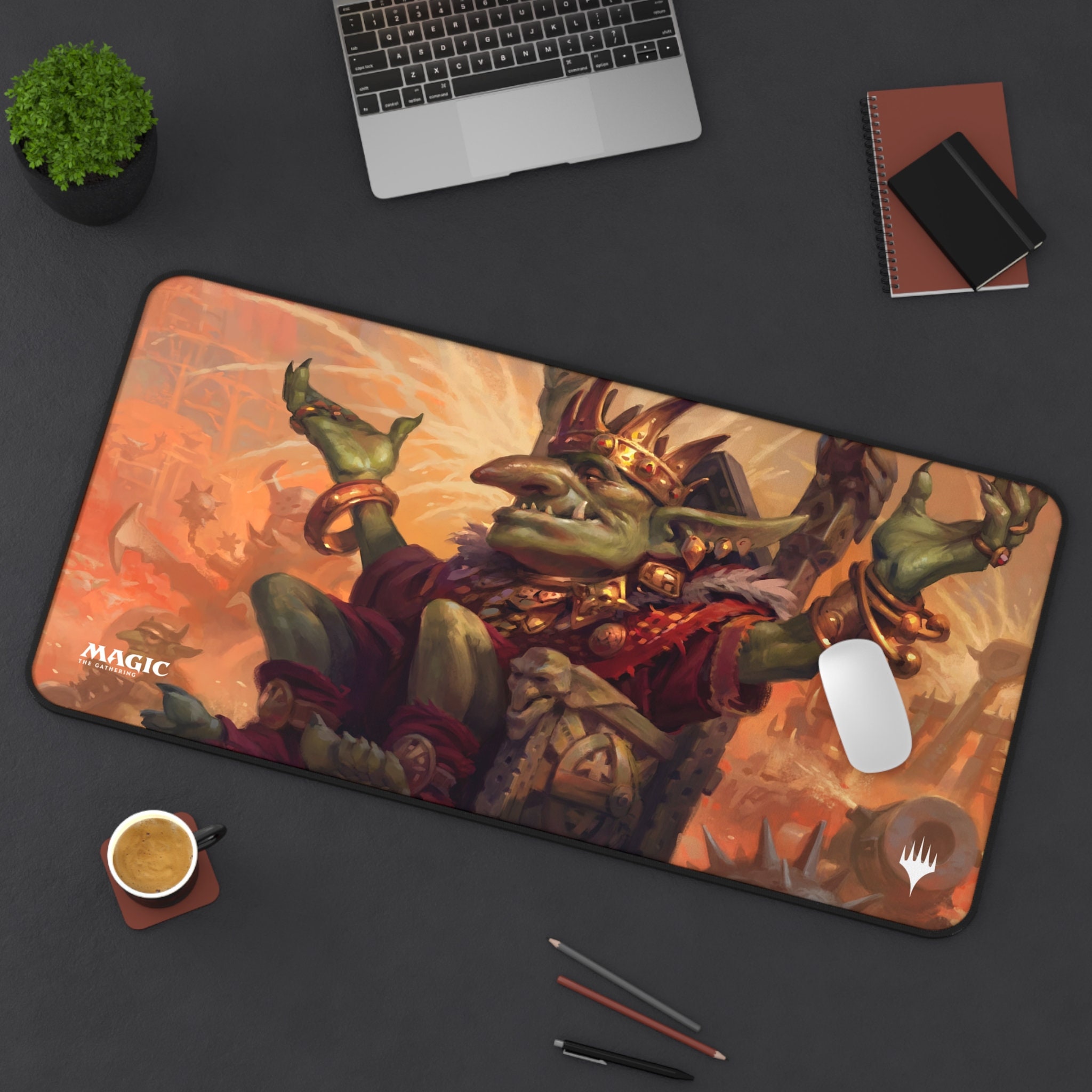 JVGFYNKL Tappetino Da Gioco MTG 61x35 Cm Con Custodia E 6 Dadi - Per Carte TCG, Antiscivolo E Portatile