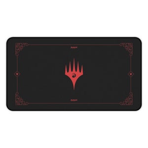 Kleine speelmat Red Mana - Magic The Gathering - Mountain - zwarte versie - 12" x 22"
