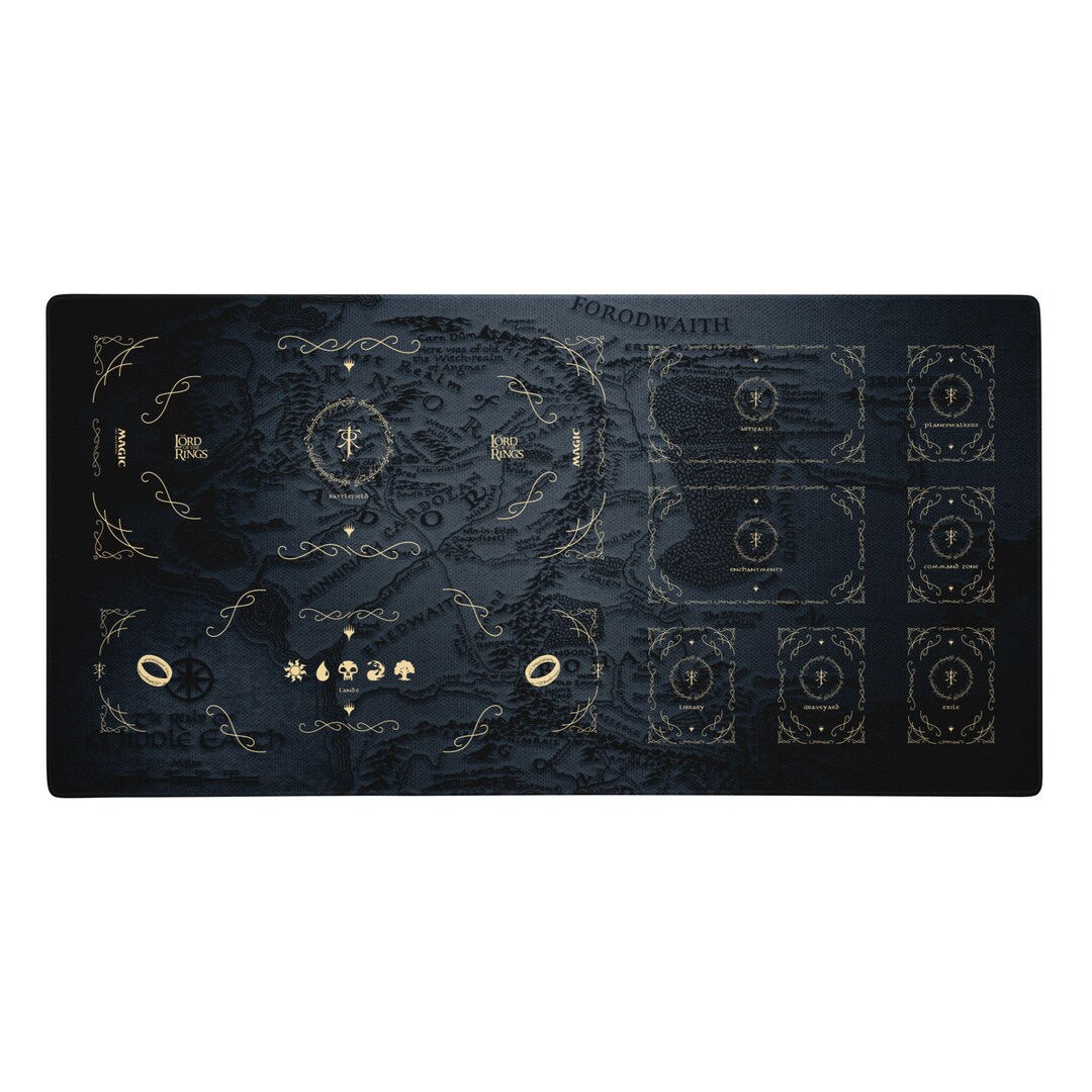 MTG LOTR Big Playmat With Zones Card Playmat MTG Gifts Etsy