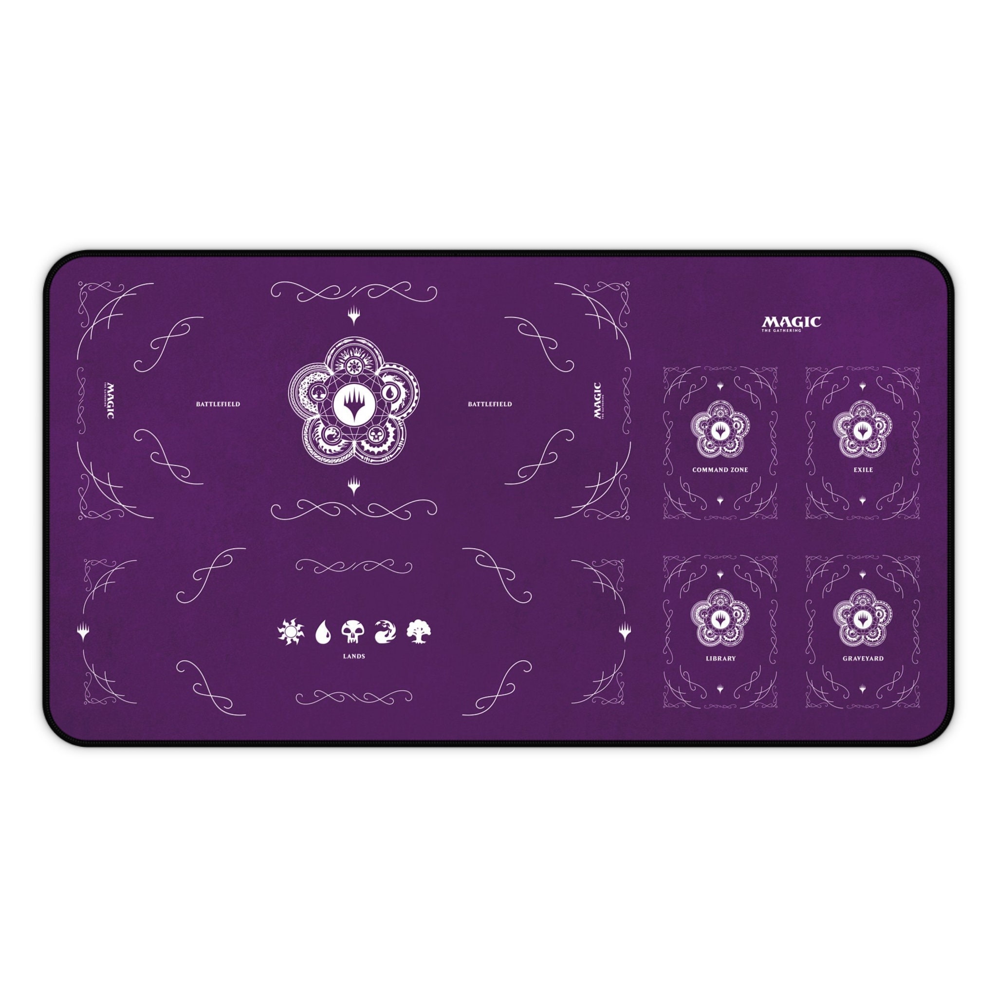 MTG Purple Playmat With Zones, TCG Playmat, Card Playmat, MTG
