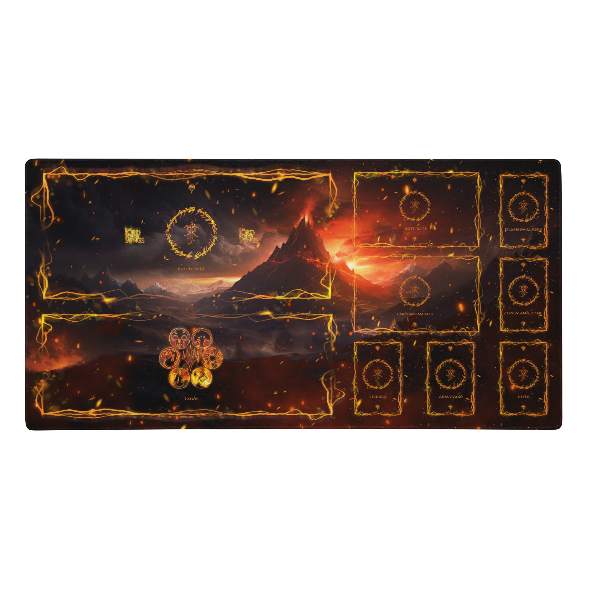 MTG LOTR Big Playmat With Zones, Card Playmat, MTG Gifts, Magic the