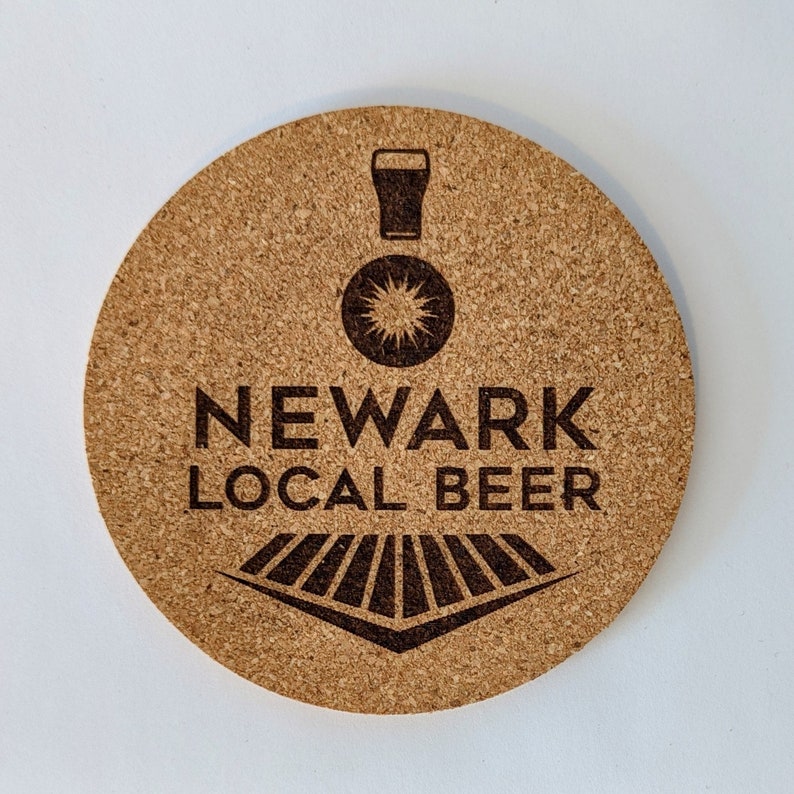 Custom Engraved Cork Coasters SET OF 5 Etsy