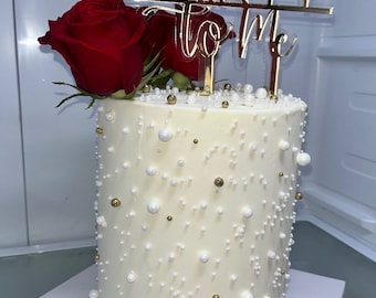 Talk Thirty To Me Cake Topper  Personalized Gold Topper