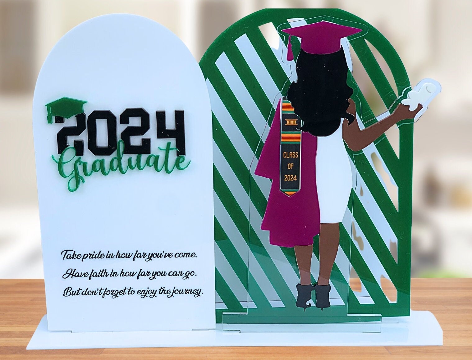 Grad Girl (Option 2) Graduation Centerpiece Graduation Table Decoration Custom Graduation Decor Custom Party Decorations
