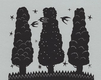 James Reid (1907-1989) Woodcut Illustration from The Song of Songs published 1931