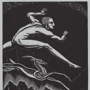 James Reid (1907-1989) Woodcut Illustration from The Song of Songs published 1931