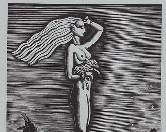 James Reid (1907-1989) Woodcut Illustration from The Song of Songs published 1931