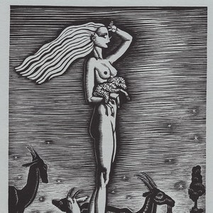 James Reid (1907-1989) Woodcut Illustration from The Song of Songs published 1931