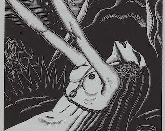 Woodcut illustration from The Song of Songs by James Reid published 1931