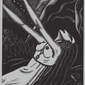 Woodcut illustration from The Song of Songs by James Reid published 1931