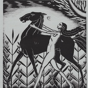 James Reid (1907-1989) Woodcut Illustration from The Song of Songs published 1931