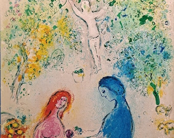 Offset Lithograph by Marc Chagall From Daphnis and Chloe – Titled