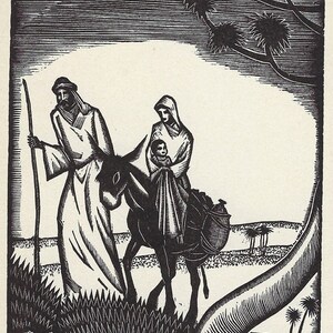 James Reid (1907-1989) Woodcut Illustration from The Life of Christ in Woodcuts published 1930.