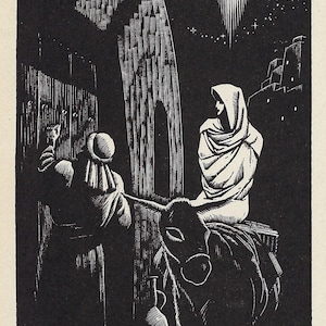 James Reid (1907-1989) Woodcut Illustration from The Life of Christ in Woodcuts published 1930.