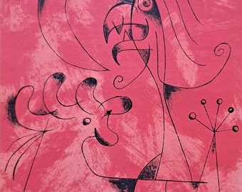 Joan Miro (1893-1983) Original lithograph published in 1956.