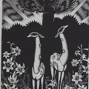 James Reid (1907-1989) Woodcut Illustration from The Song of Songs published 1931