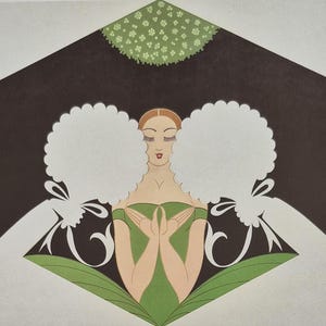 Erte (1892-1990) print titled - "The Suitors" published 1982
