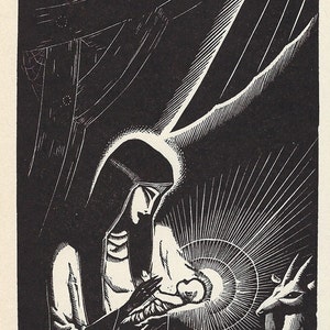 James Reid (1907-1989) Woodcut Illustration from The Life of Christ in Woodcuts published 1930.
