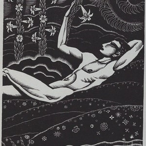 James Reid (1907-1989) Woodcut Illustration from The Song of Songs published 1931