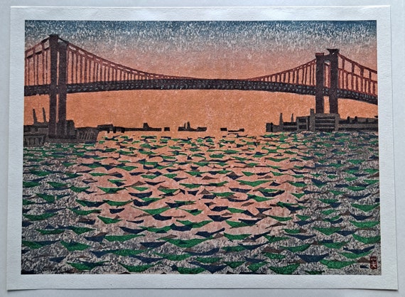 高橋由一、最上川風景、希少な額装用画集画、状態良好 高田一夫 - ヴィンテージ日本木版画 - 若戸橋 - Etsy 日本
