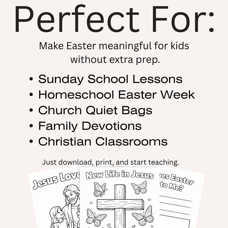 Christian Easter Coloring Pages for Kids | Holy Week Bible Story ...