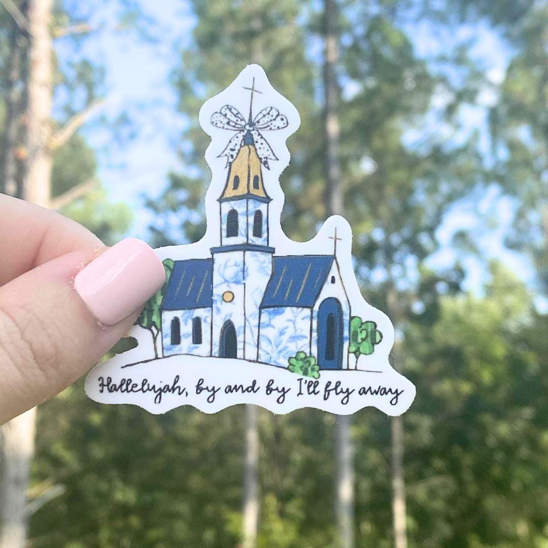 Christian Church Sticker • Hymn Inspired ‘i’ll Fly Away’ Sticker ...
