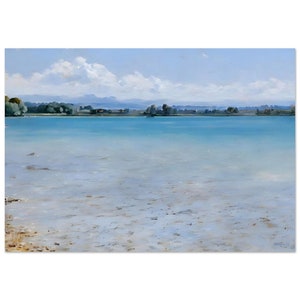 PILSENSEE 3 I Impresión digital sobre aluminio dibond I Diseño de azurora.eu I Salón I Regalo apartamento I Arte de pared I Paisaje de lagos I Impresiones