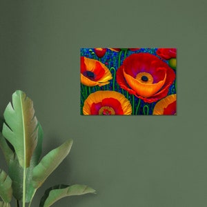 POPPIES 1 I digital print on canvas, Design by Azurora (azurora.eu)