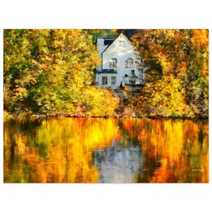 WEßLING 10 I Impresión digital sobre aluminio dibond I Diseño de Azurora I Salón I Apartamento de regalo I Wallart I Paisaje del lago I Impresiones
