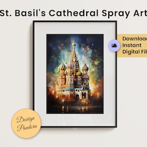 St. Basil&#39;s Cathedral Wall Art | Moscow Travel Print | Russia Home Decor