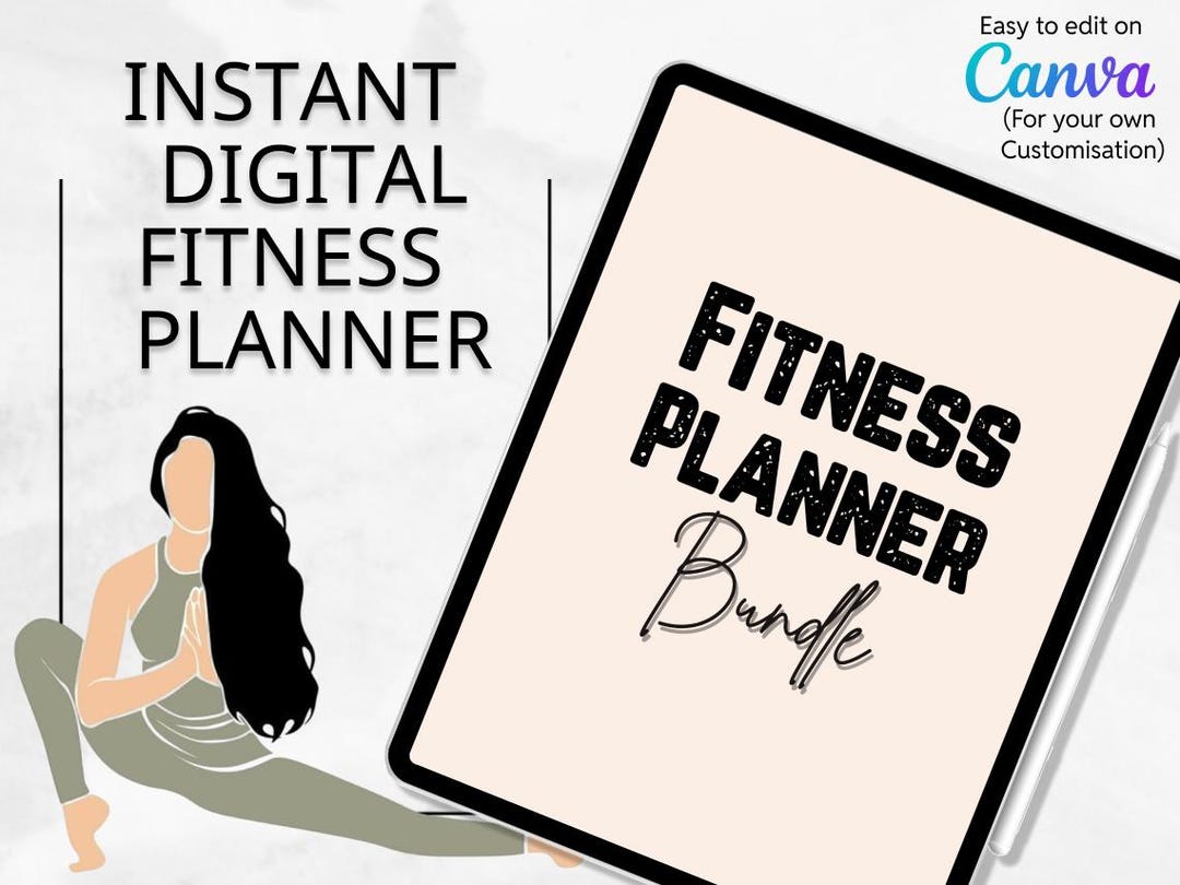 Digital Fitness Planner | Workout, Meal Tracker (printable PDF) - Etsy