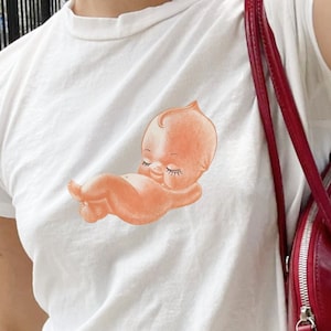 Cherub Baby Tee, Little angel baby tee, Pinterest Aesthetic, Retro Graphic Shirt, y2k Baby Tee, Womens Baby Tee, Vintage Tee