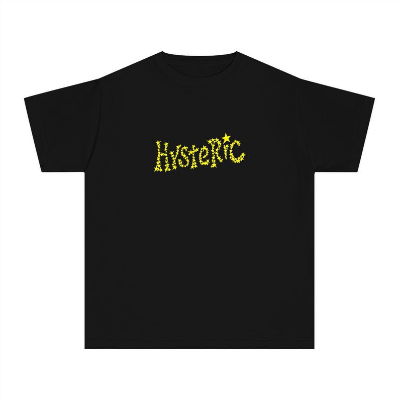 Retro Graphic Tee, Hysteric Star Baby Tee, Cute Womens Baby Tee, Coquette, Indie Sleaze Baby Tee, Retro Goth Tee, Kidcore Baby Tee image 2