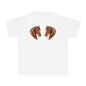 Vintage Horse Graphic Baby Tee, Equestrian Style image 3