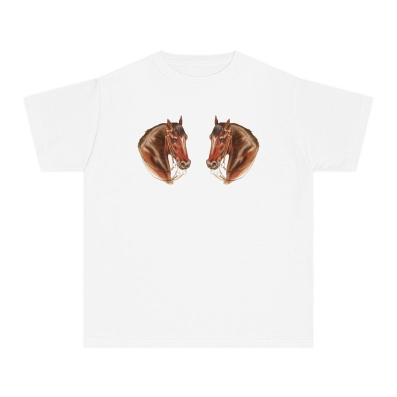 Vintage Horse Graphic Baby Tee, Equestrian Style image 3