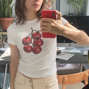 Juicy Tomato Baby Tee, Coquette Baby Tee, Pinterest Aesthetic Baby Tee