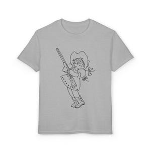 Camiseta infantil Retro Western Cutie, camiseta estampada de verano, algodón imagen 5