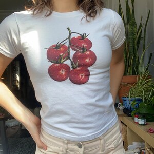 Juicy Tomato Baby Tee, Coquette Baby Tee, Pinterest Aesthetic Baby Tee