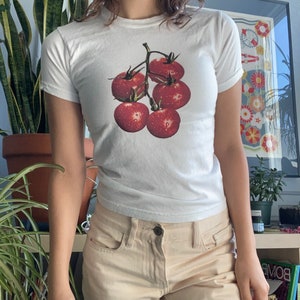 Juicy Tomato Baby Tee, Coquette Baby Tee, Pinterest Aesthetic Baby Tee