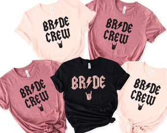 Personalized Rock Bride Hen Party T Shirts, Team Bride T Shirt, Hen Party Shirts, Bachelorette Party Shirts, Bachelorette Shirts, Rock Bride