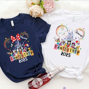 Disney Family 2025 Shirts,  Castle 2025 Shirts, Family Matching T-shirt, Custom holiday Family Shirts, Disney Family T-shirts 2025