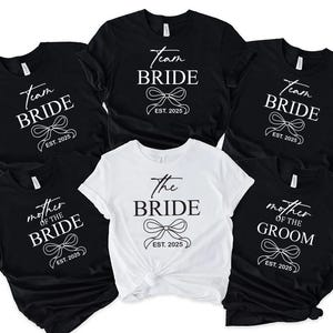 Personalized custom hen party tops t-shirts bachelorette bridal party shirts bride tribe bride squad team bride - Lill Bride