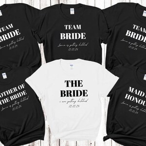 Personalized Custom Hen Party Tops T-shirts Bachelorette Bridal Party shirts Bride Tribe Bride Squad Team Bride - Weddingmomento