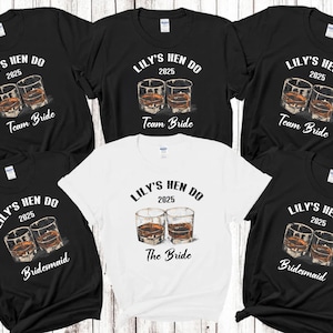 Personalized Custom Hen Party Tops T-shirts Bachelorette Bridal Party shirts Bride Tribe Bride Squad Team Bride -Vintage Hen Do