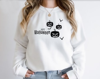 Happy Halloween Sweatshirt, Ghost Eater Jumper, Halloween Pumpkin Sweatshirt, Pumpkin Season Sweatshirt, Hello Pumpkin, Happy Halloween 2