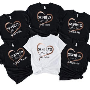 Personalized custom hen party tops t-shirts bachelorette bridal party shirts bride tribe bride squad team bride - hen Party (Author)