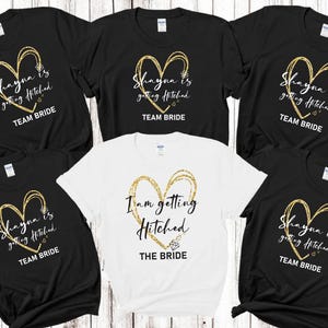 Personalized custom hen party tops t-shirts bachelorette bridal party shirts bride tribe bride squad team bride - Henidorm 3